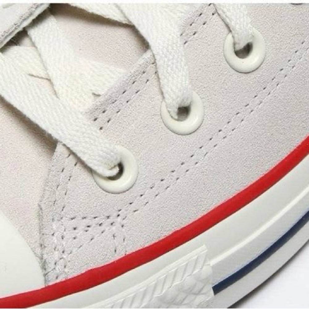 Converse All Star Hi Tops shoes sneakers ivory white faux suede upper women’s 9 - Picture 6 of 6